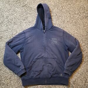 Harley Davidson Hoodie Mens XL Full Zip Black Gray Hooded Jacket Fleece